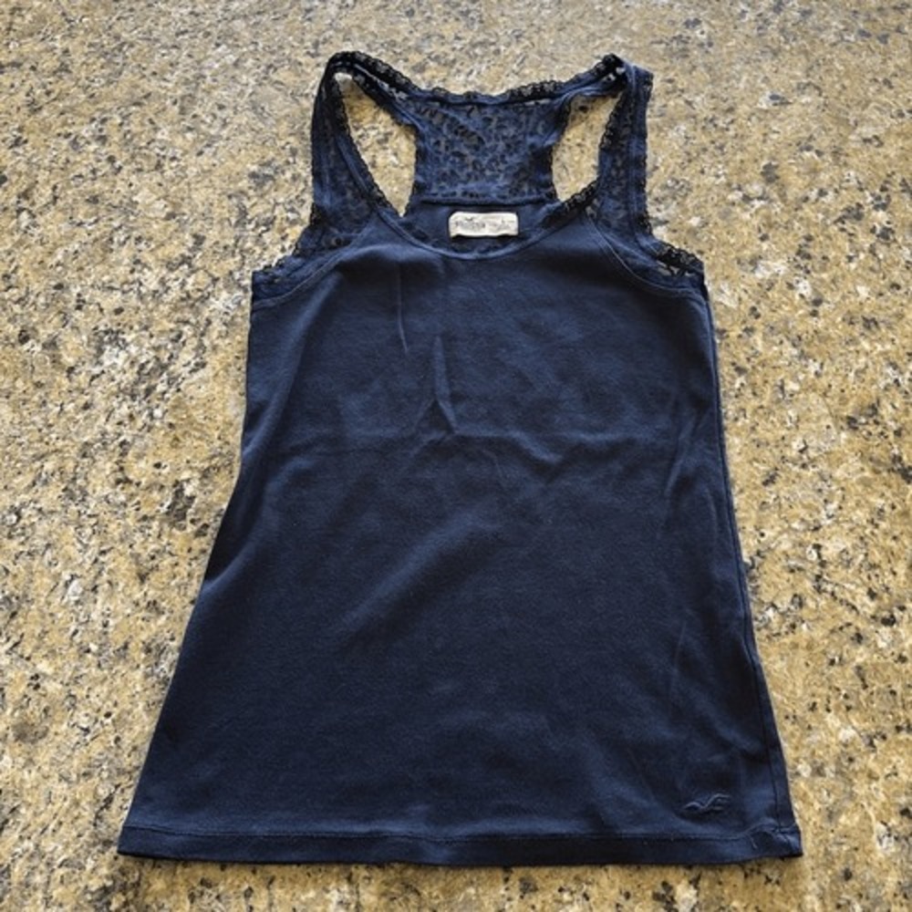 Y2k Vintage 90's Hollister tank‎ top lace crochet festival grunge women's large